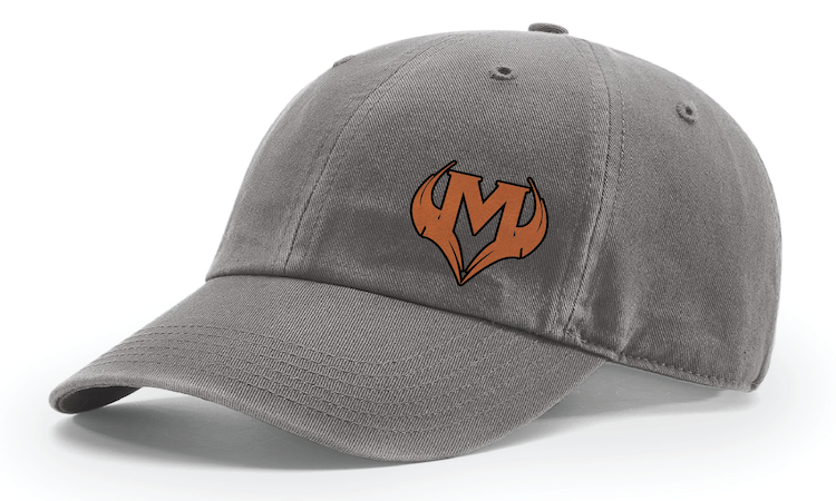 Gray Dad Hat with Leather Patch