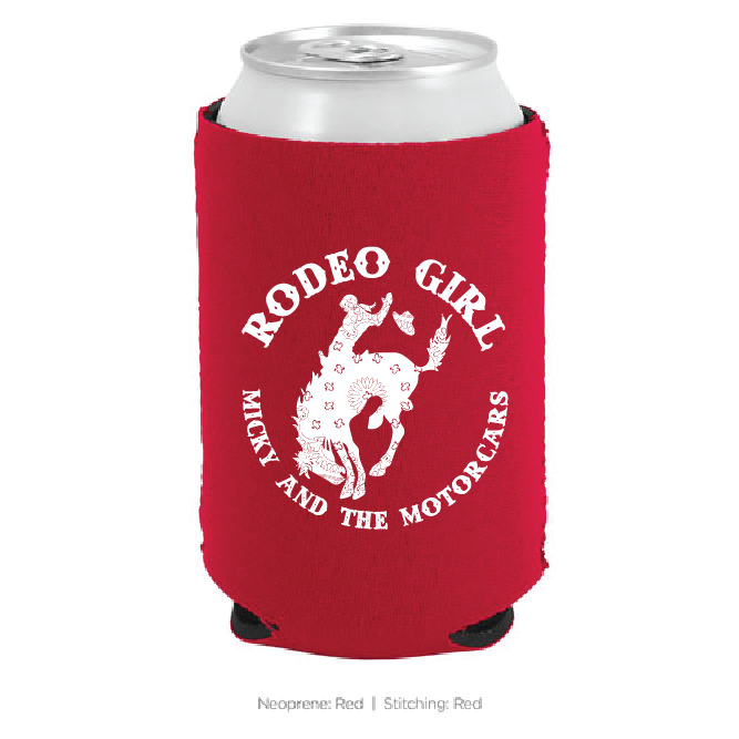 Rodeo Girl Koozie- Red, Teal, Aqua or Lilac